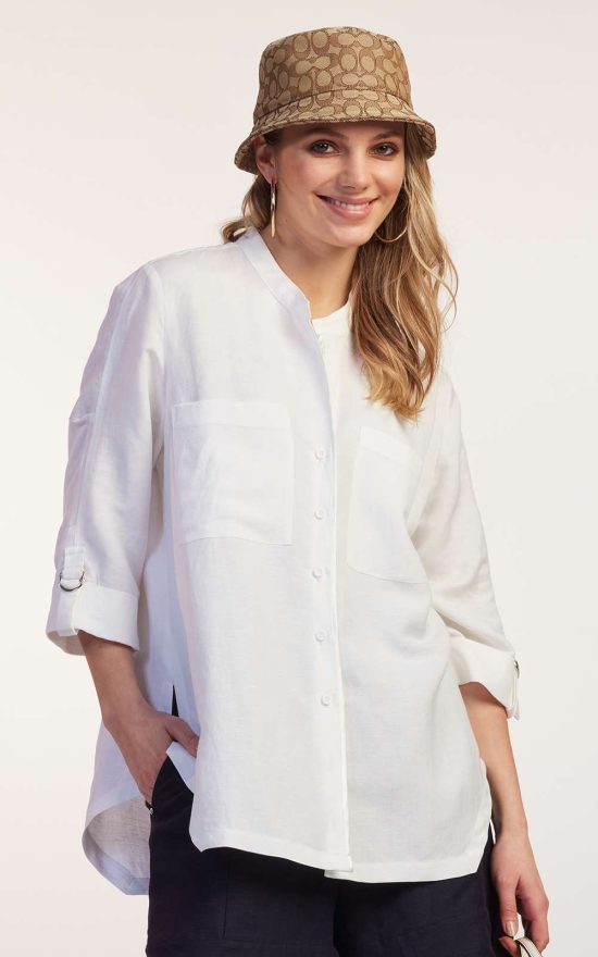 Linen Overshirt product photo.