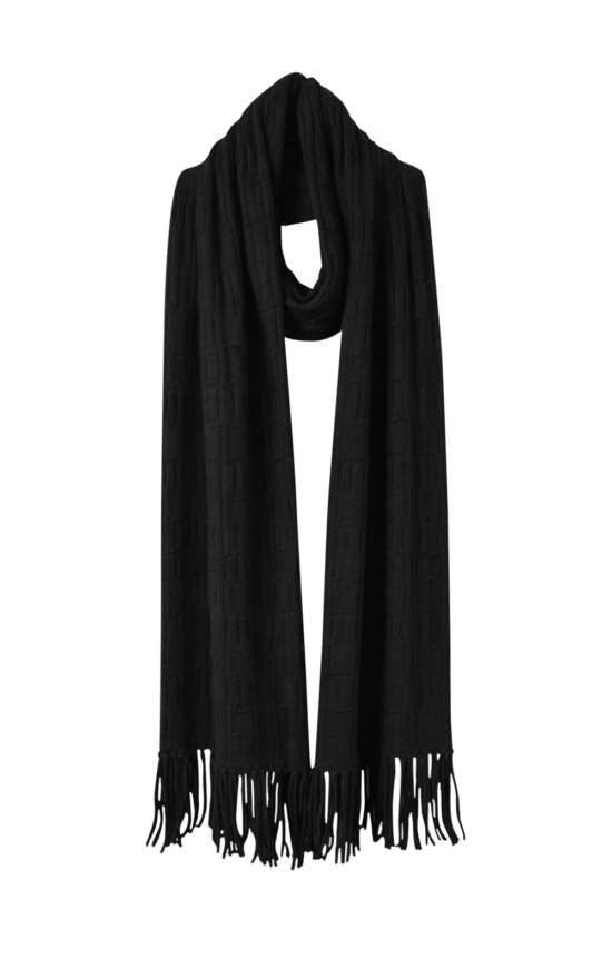 Adele Cable Knit Scarf product photo.