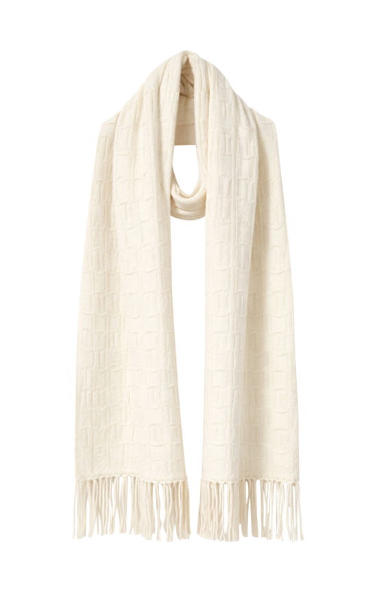 Adele Cable Knit Scarf product photo.