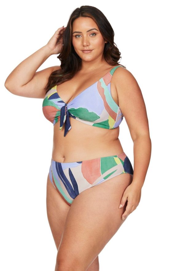 Monet Curve Fit Mid Rise Swim Pant product photo.