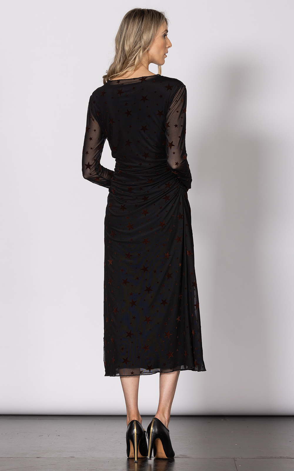 Madonna Mesh Dress Velvet Stars – Zebrano | Designer Clothing NZ