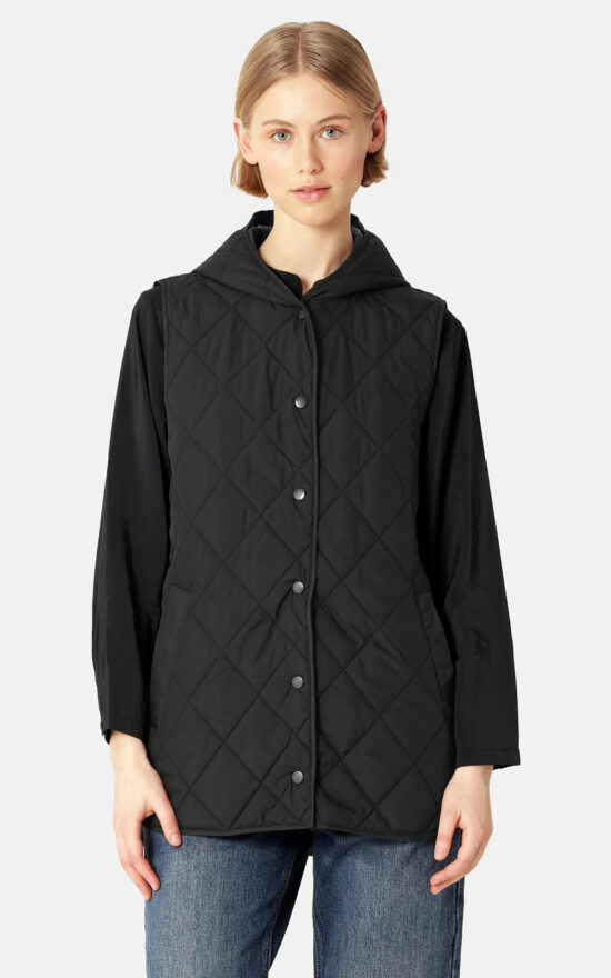 Long Padded Vest product photo.