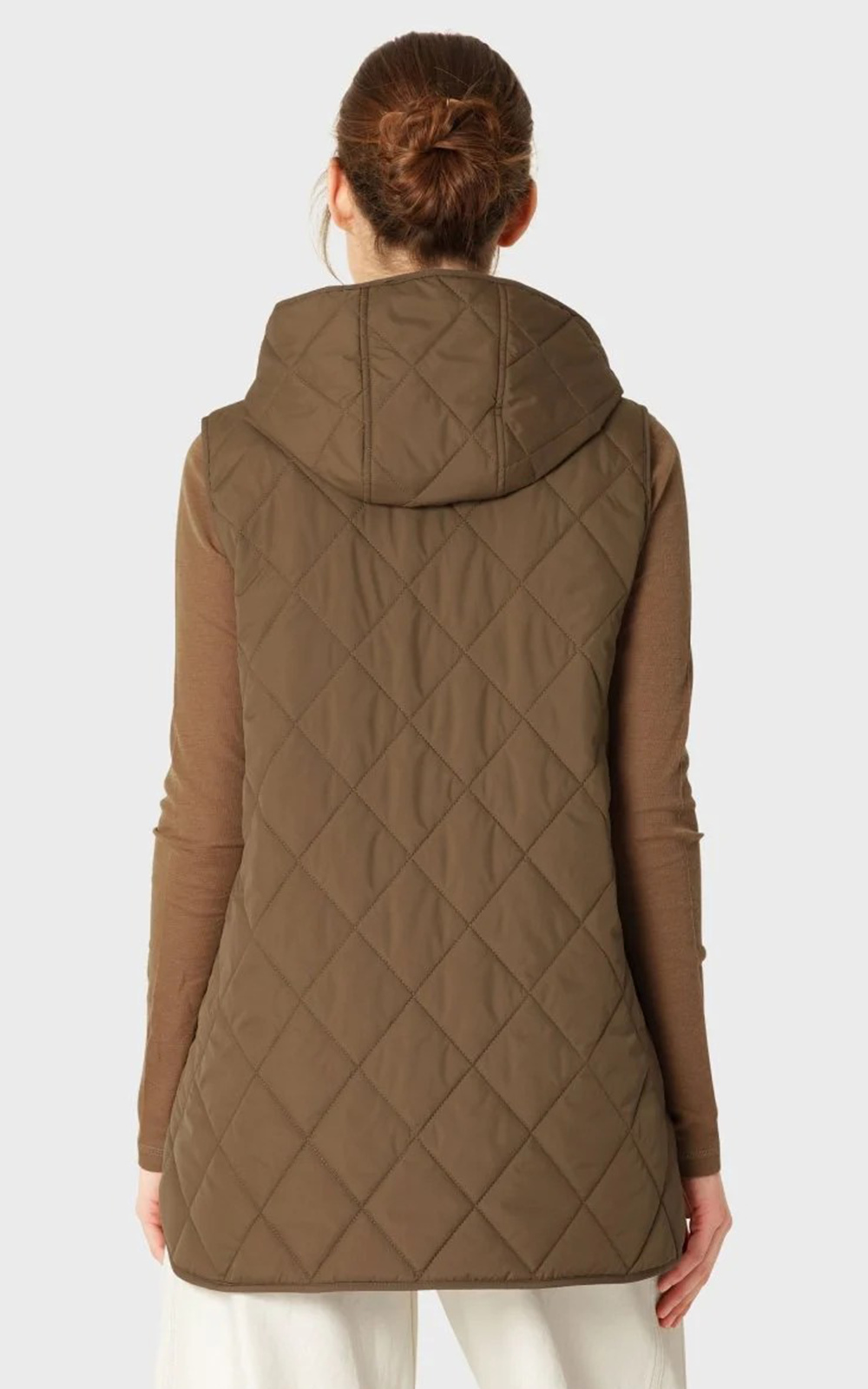 Long Padded Vest product photo.