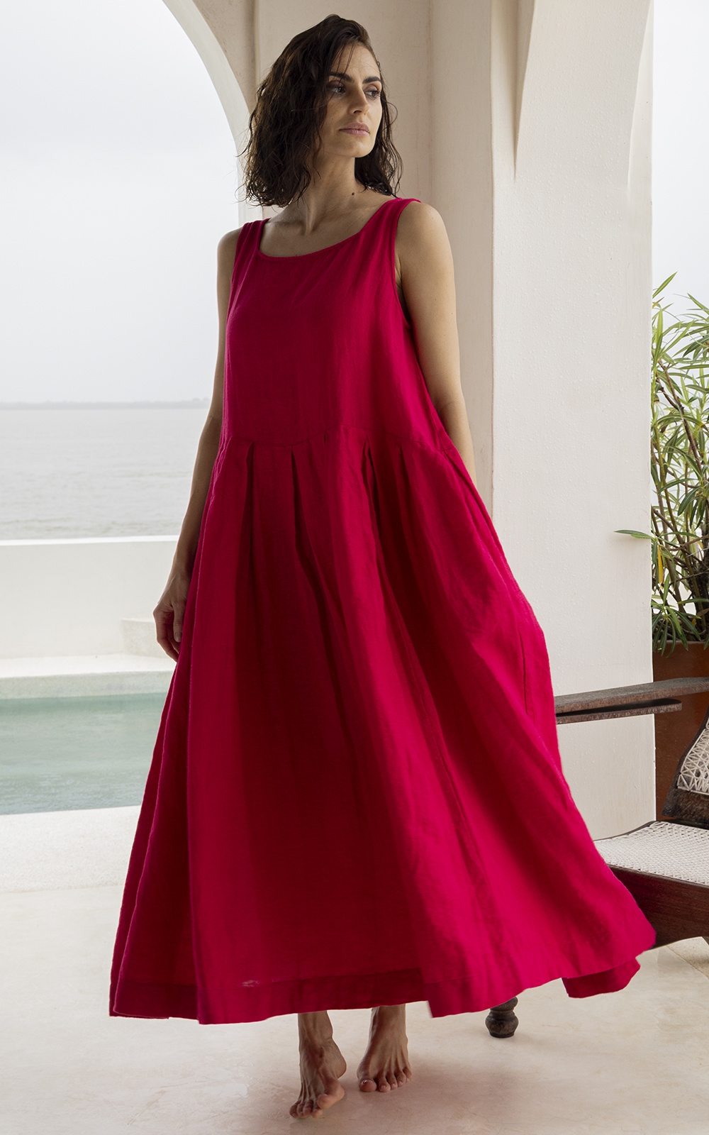 Binti Dress Linen product photo.