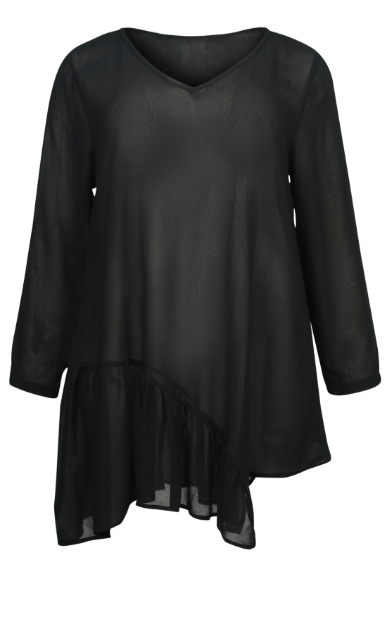 Side Ruffle Top product photo.