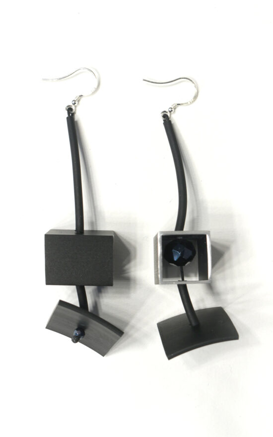 Rectangle Tube Bead Earrings product photo.