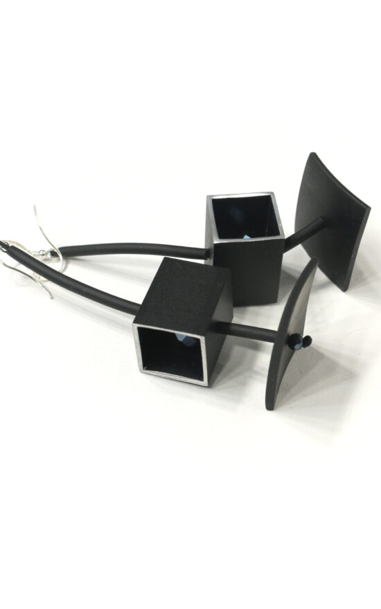 Rectangle Tube Bead Earrings product photo.
