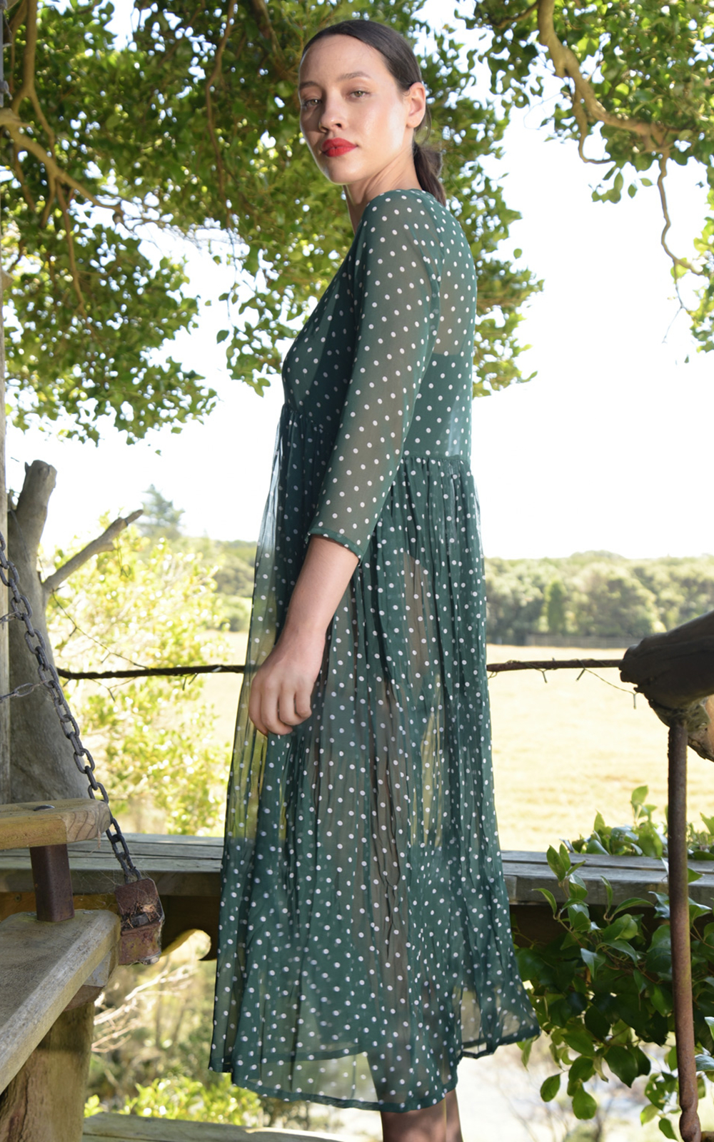Unique Vintage 60s Collar Shift Dress in Green and Pink