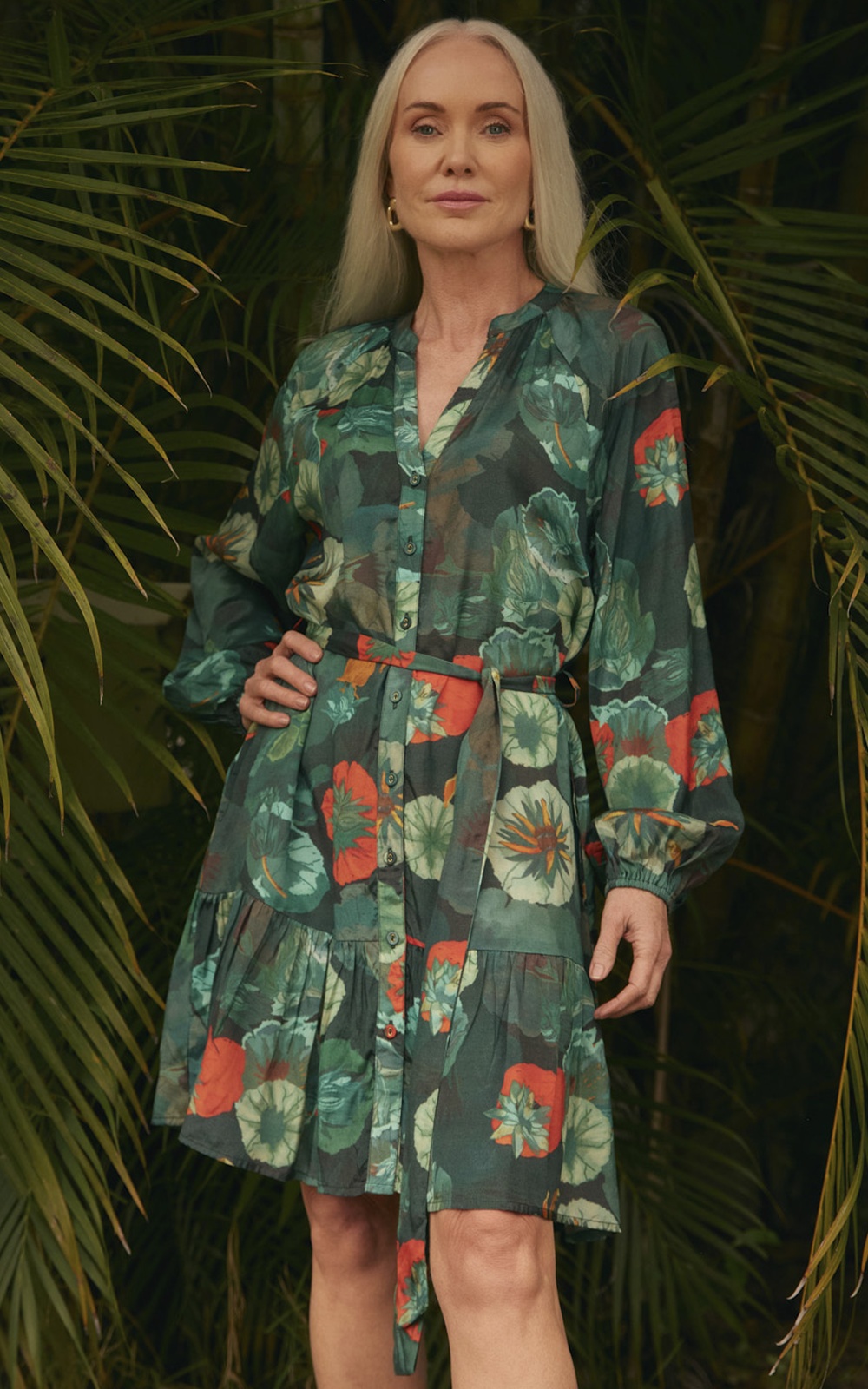 Fantasia Short Dress In Blue Lotus product photo.