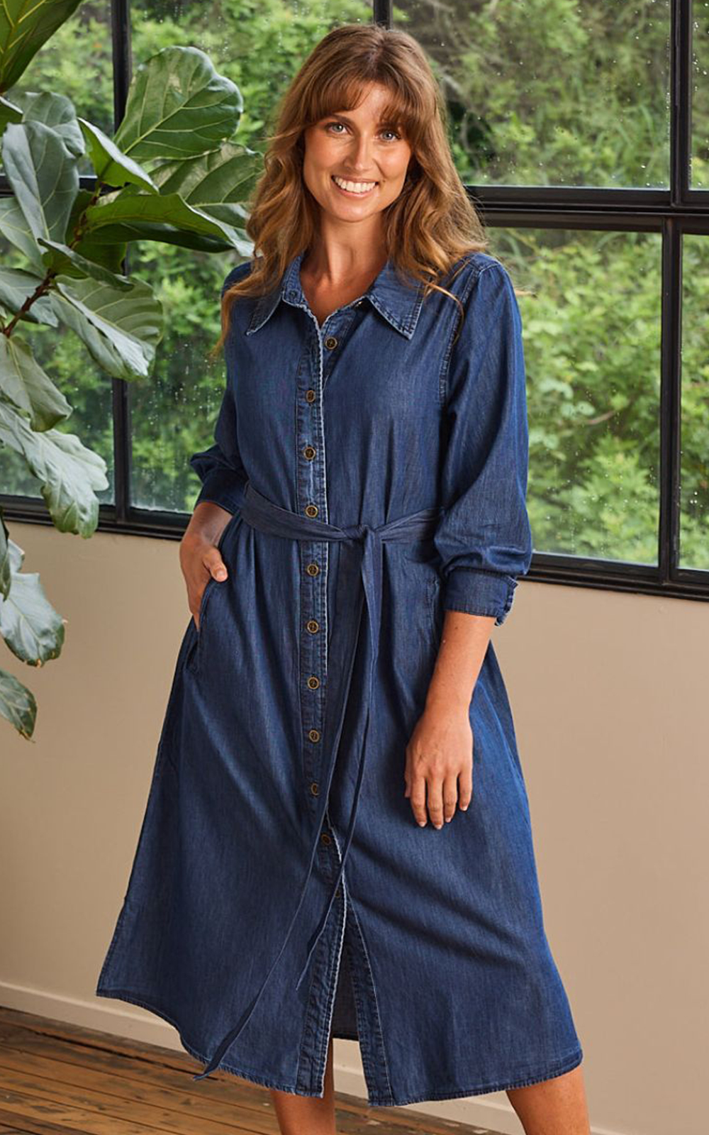 Abbey Chambray Dress – Zebrano | Designer Clothing NZ