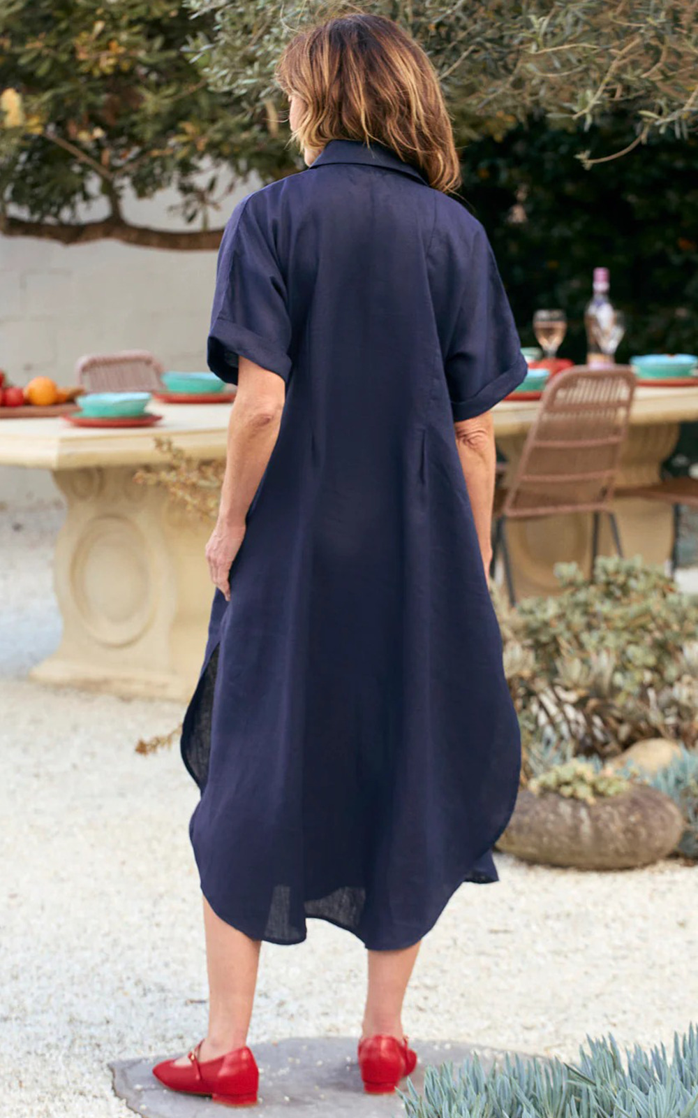 Bridget Linen Pleated Dress  Zebrano | Designer Clothing NZ