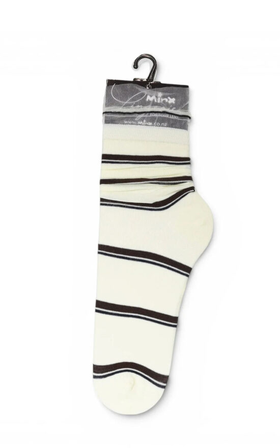 Double Stripe Frill Sock product photo.