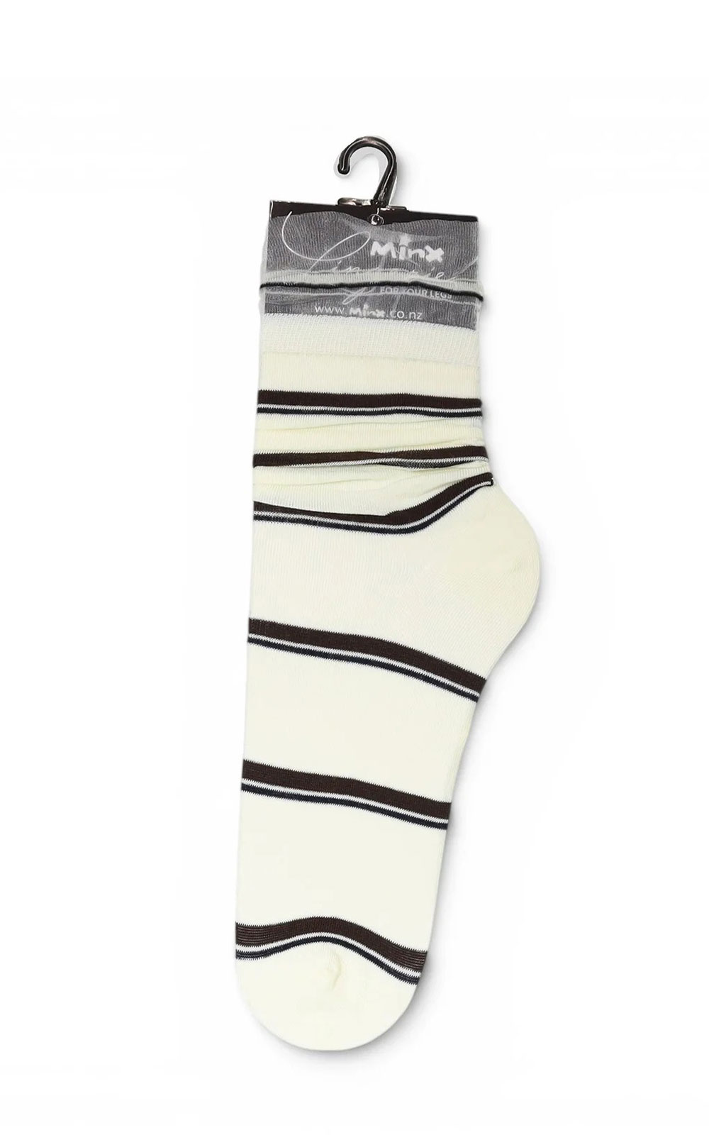 Double Stripe Frill Sock product photo.