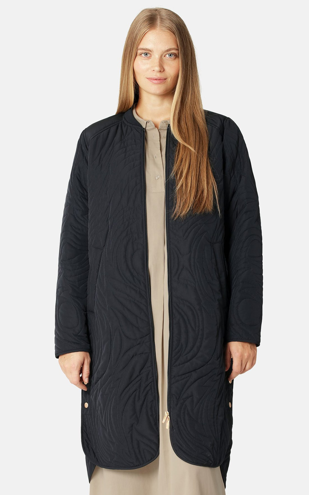 Dune Padded Quilt Coat product photo.