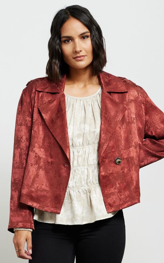 Dylan Jacket In Jacquard product photo.