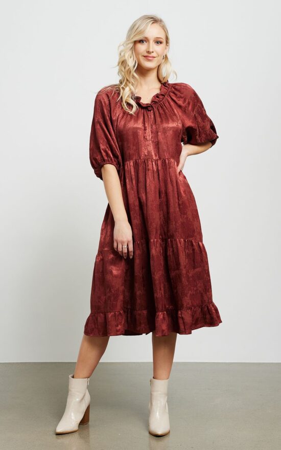Loulou Dress In Jacquard product photo.