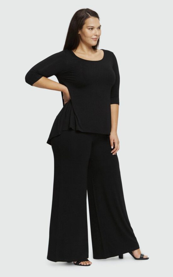 Luxe Wide Reg Leg Pants product photo.