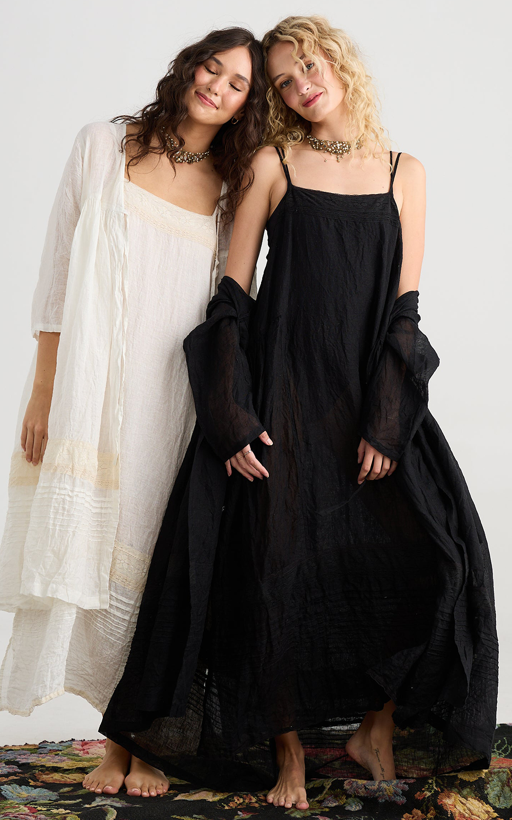 Enchantress Long Linen Gauze Coat | Licorice Enchantress Long Linen Gauze Coat | Licorice