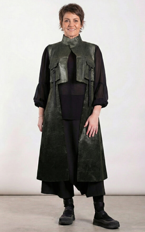 Construction Coat Sleeveless product photo.
