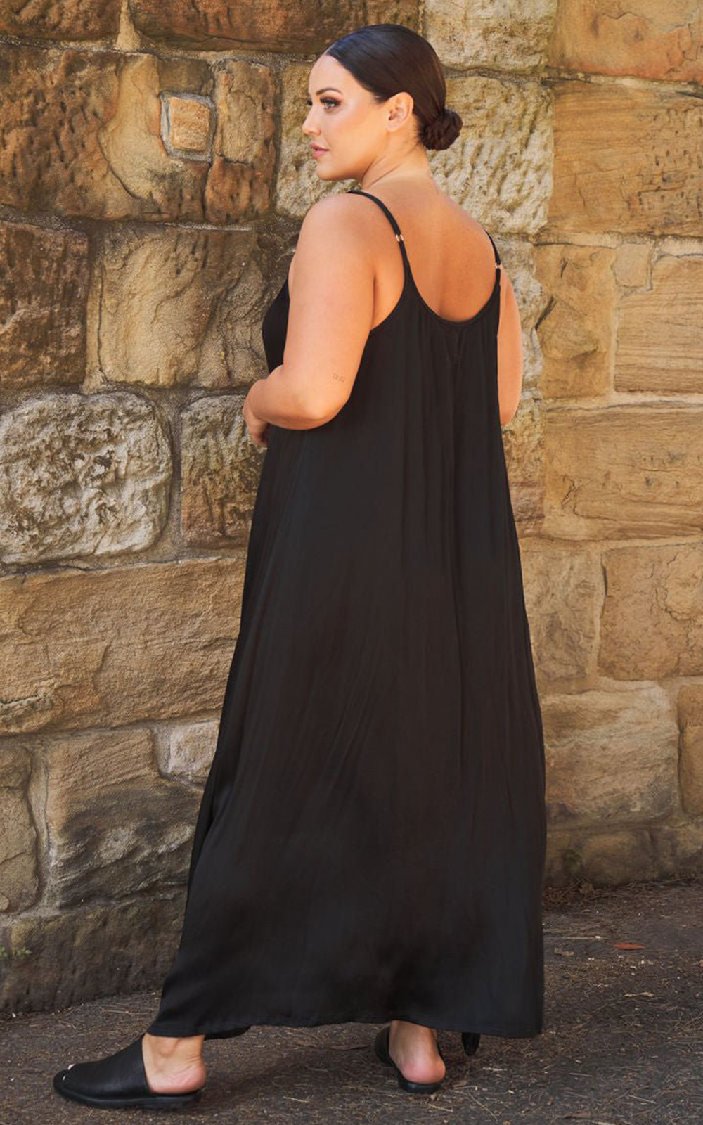 Gemma Slip Long In Bamboo Silk product photo.