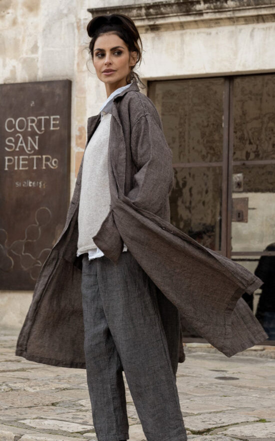 Holmes Coat In Linen  product photo.
