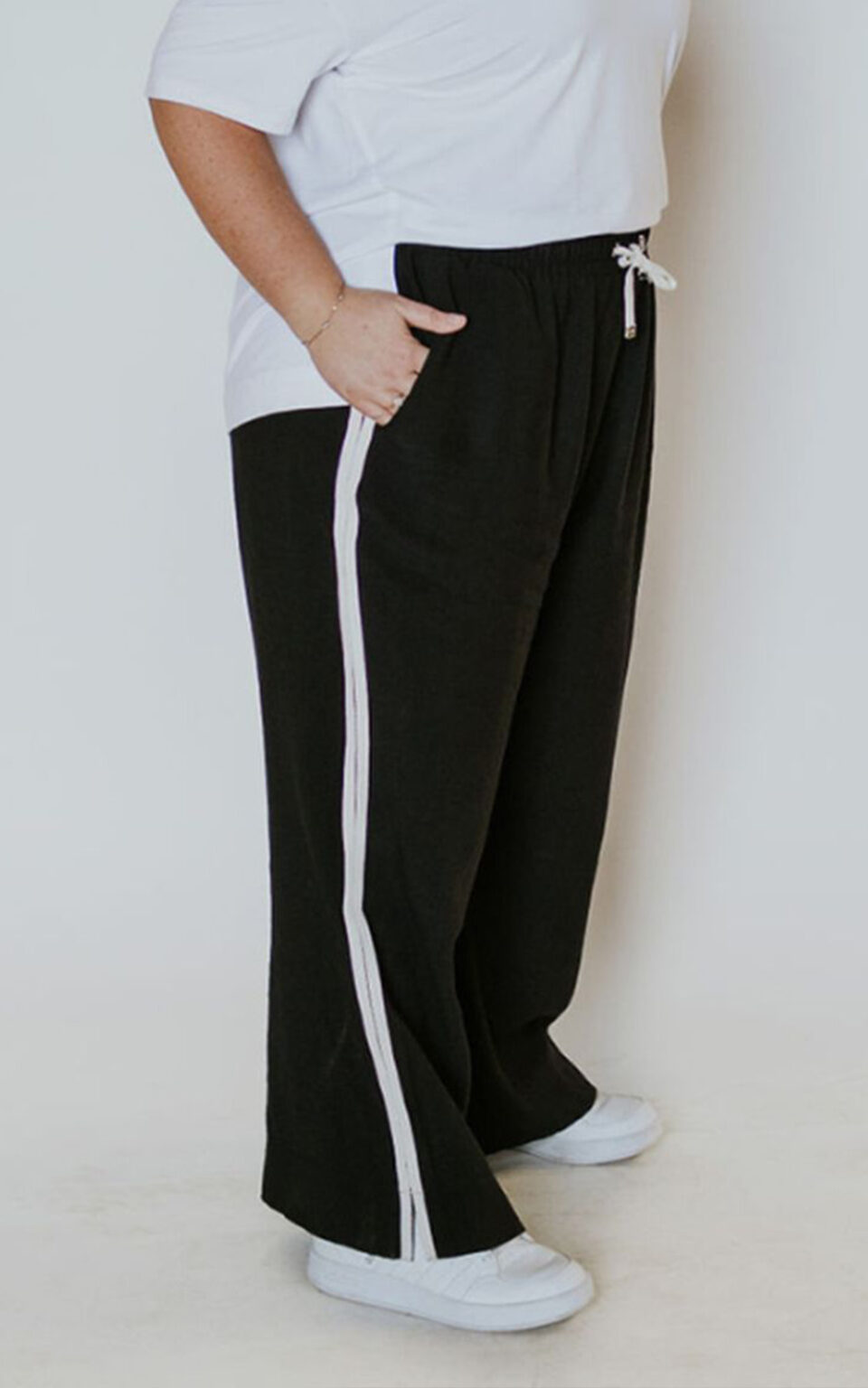 Indiana Side Stripe Wide Leg Pant – Zebrano | Designer Clothing NZ