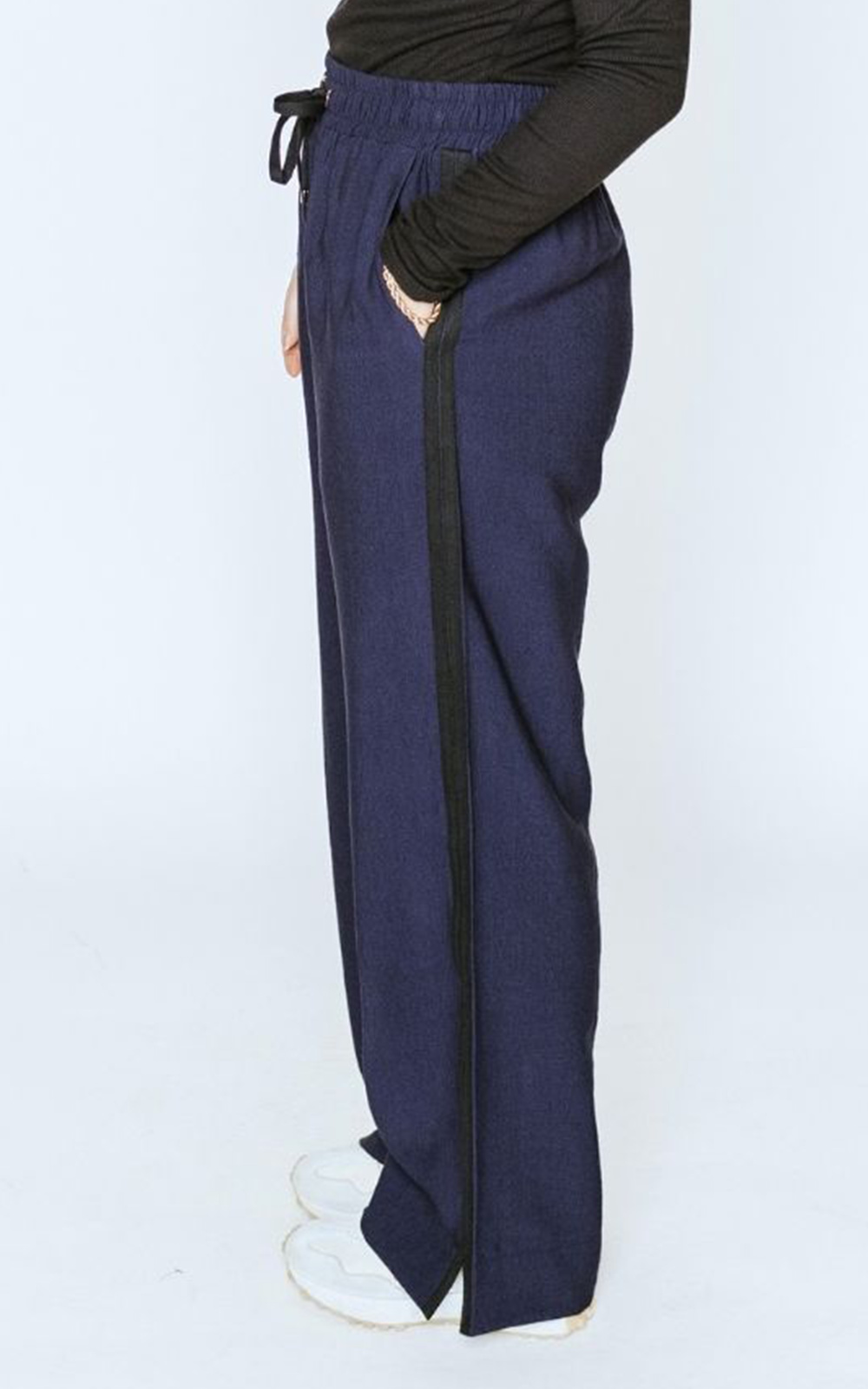 Indiana Side Stripe Wide Leg Pant product photo.