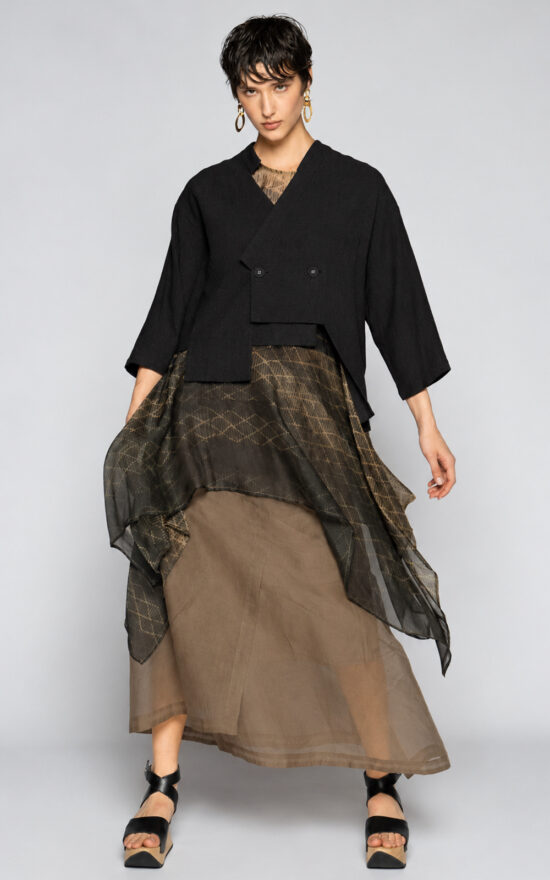 Melange Short Jacket product photo.