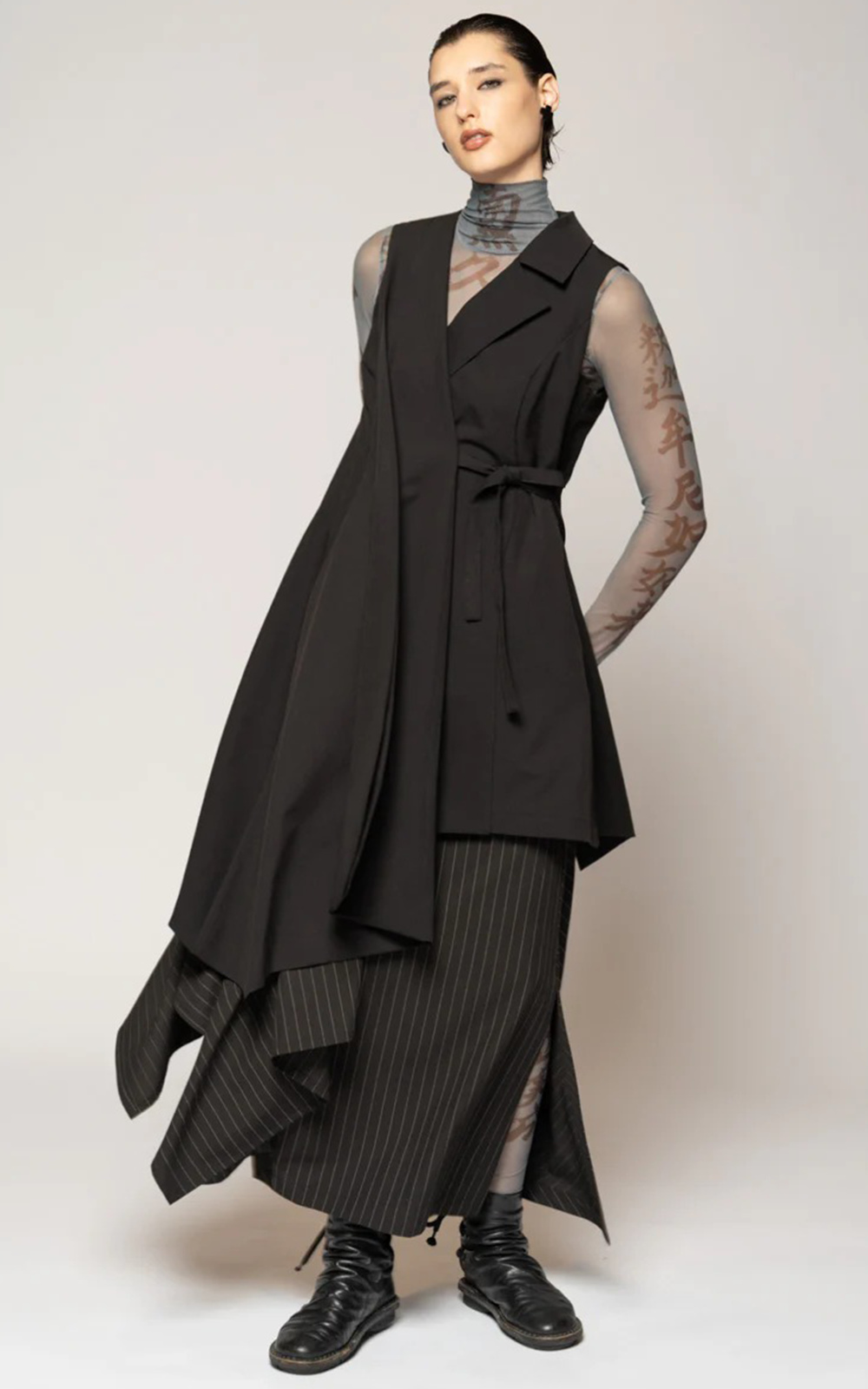 Kusa Long Vest – Zebrano | Designer Clothing NZ