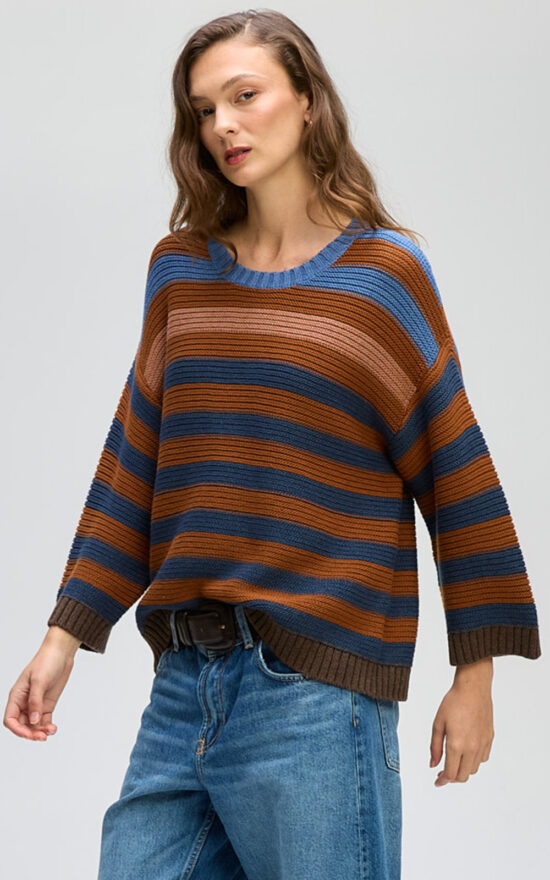 Chunky Stripe Crew product photo.