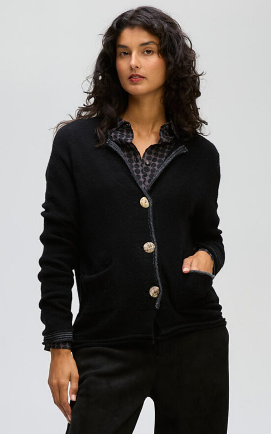 Collared Cardi product photo.
