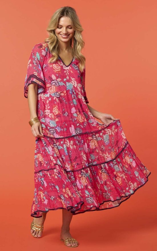 Aari Midi Dress Zebrano Designer Clothing NZ