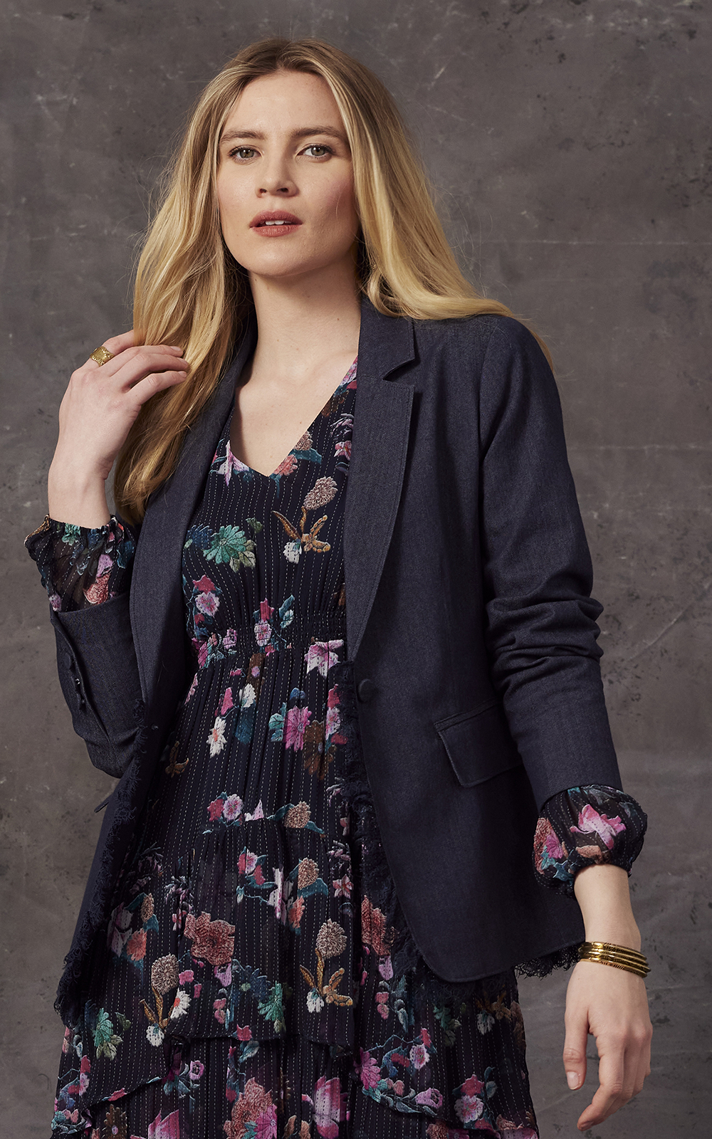 Ursula Blazer in Indigo Denim Ursula Blazer in Indigo Denim