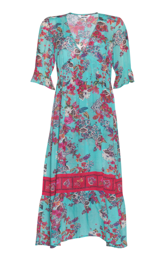 Matera Sheer Midi Dress product photo.