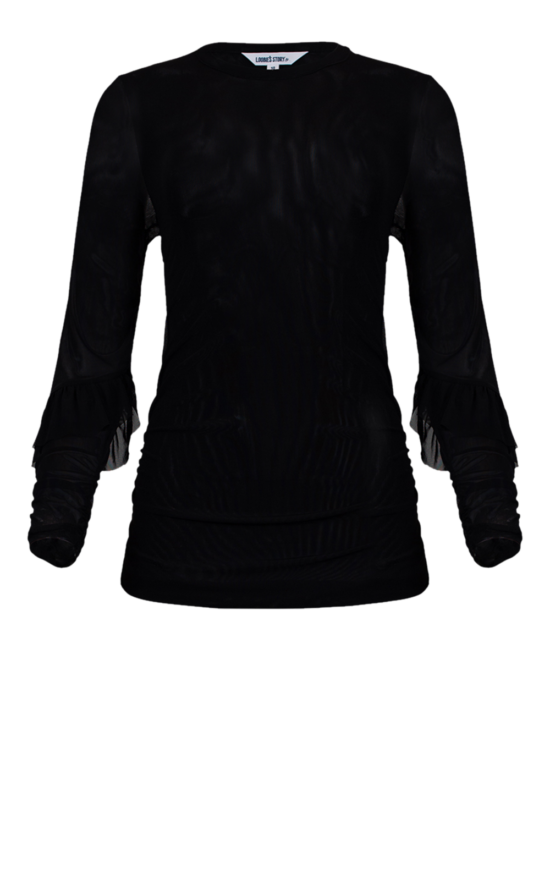 Aston Ruffle Top product photo.