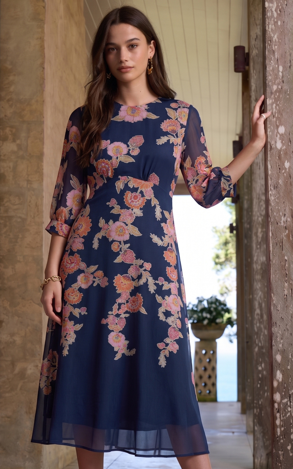 Mirissa Midi Dress product photo.