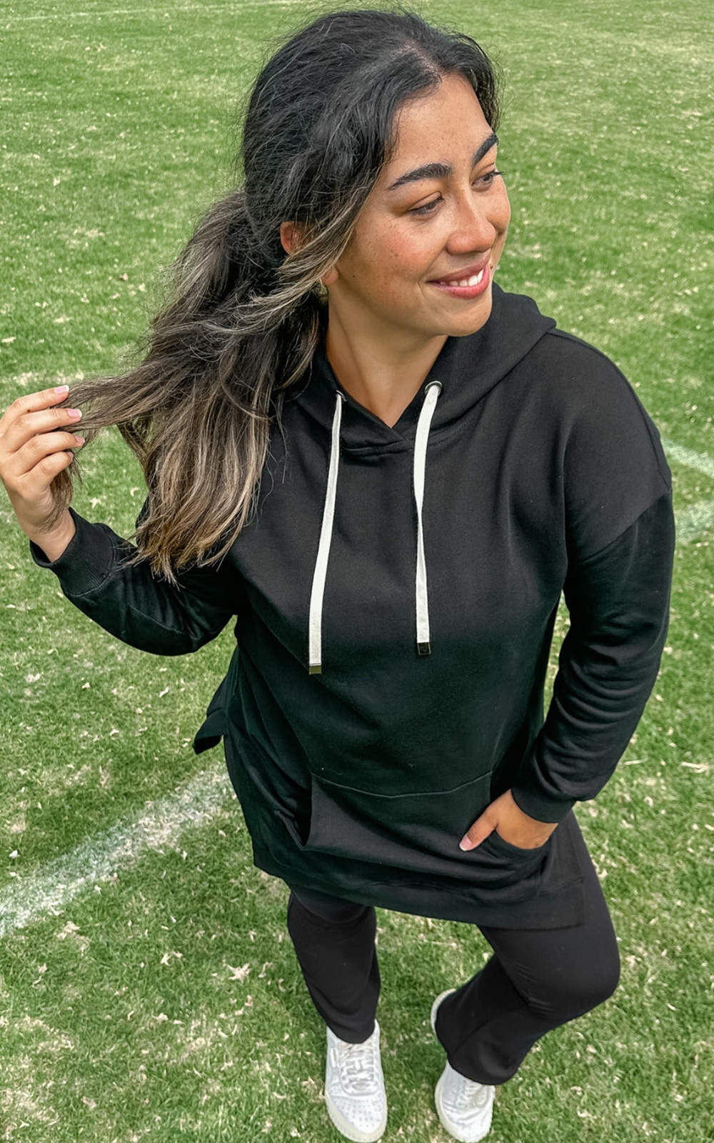 Cozy Up Longline Hoodie product photo.