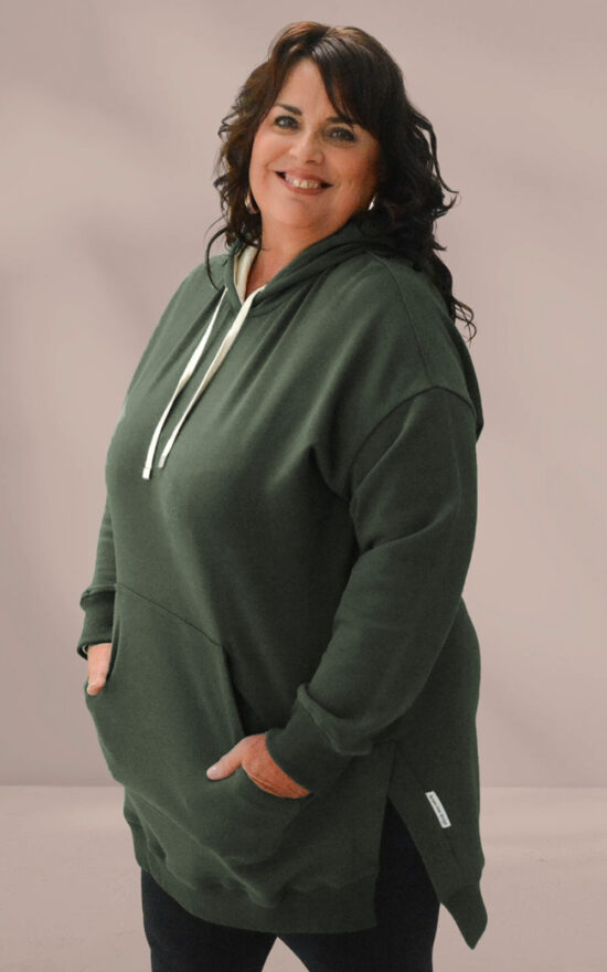 Cozy Up Longline Hoodie product photo.