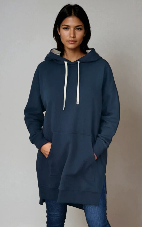 Cozy Up Longline Hoodie product photo.