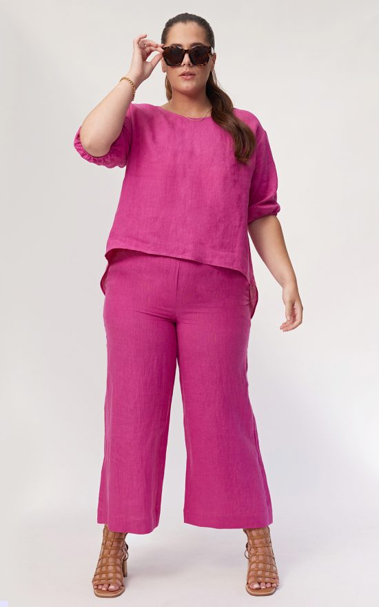 Jaynie Linen Pant product photo.