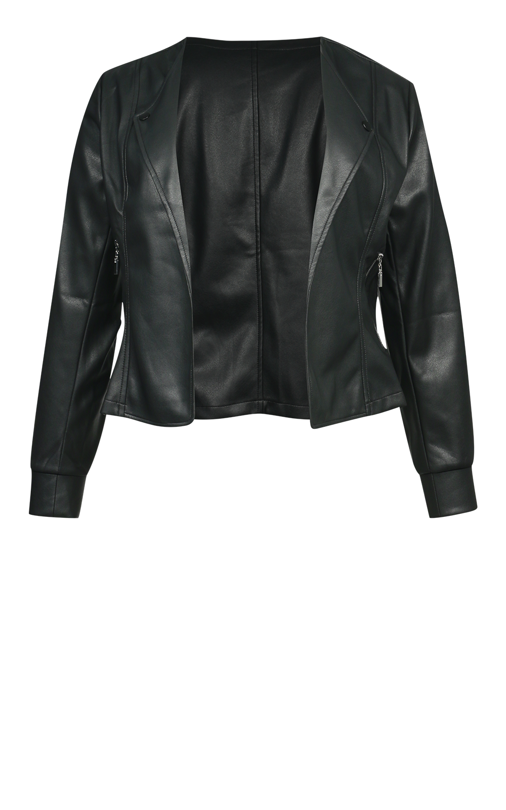 Mika Faux Leather Jacket product photo.