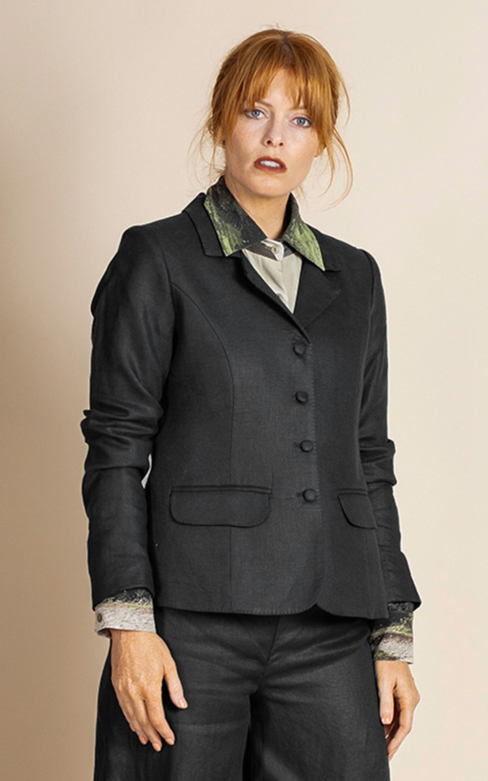 enof twill slit jacket black 美品 enof twill slit jacket ブラック L