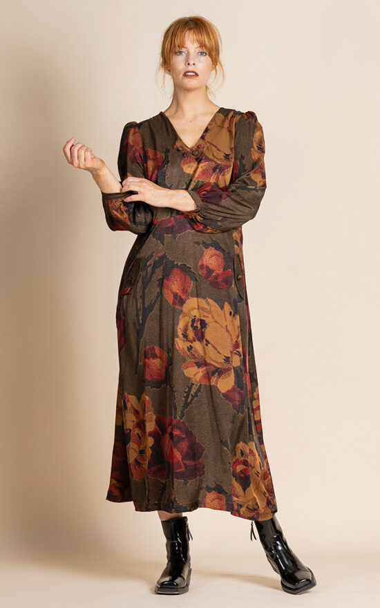Damask Roses New 40's Dress product photo.