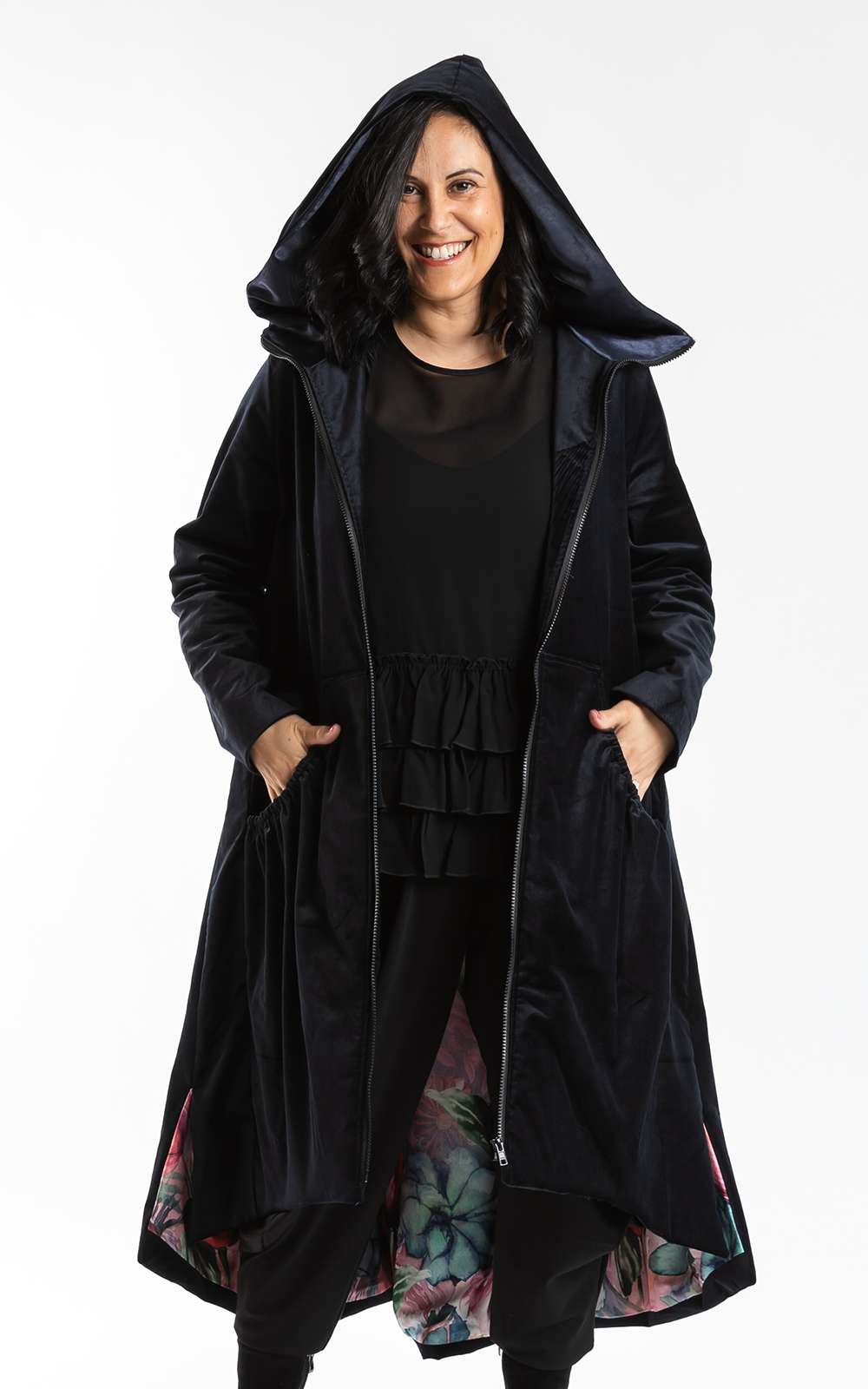 Trenchie Navy – Zebrano | Designer Clothing NZ