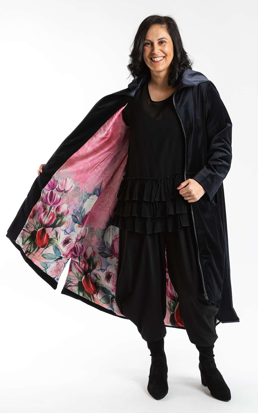 【美品】MARNO Jane coat Navy marno Jane coat ネイビー