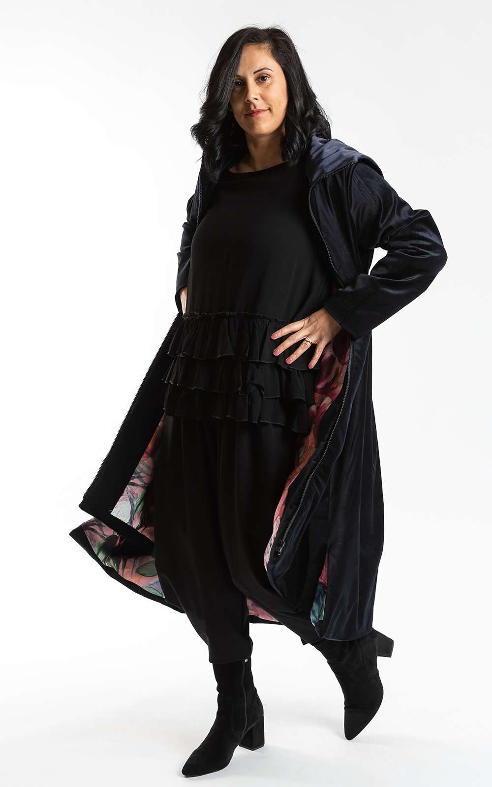 Trenchie Navy – Zebrano | Designer Clothing NZ