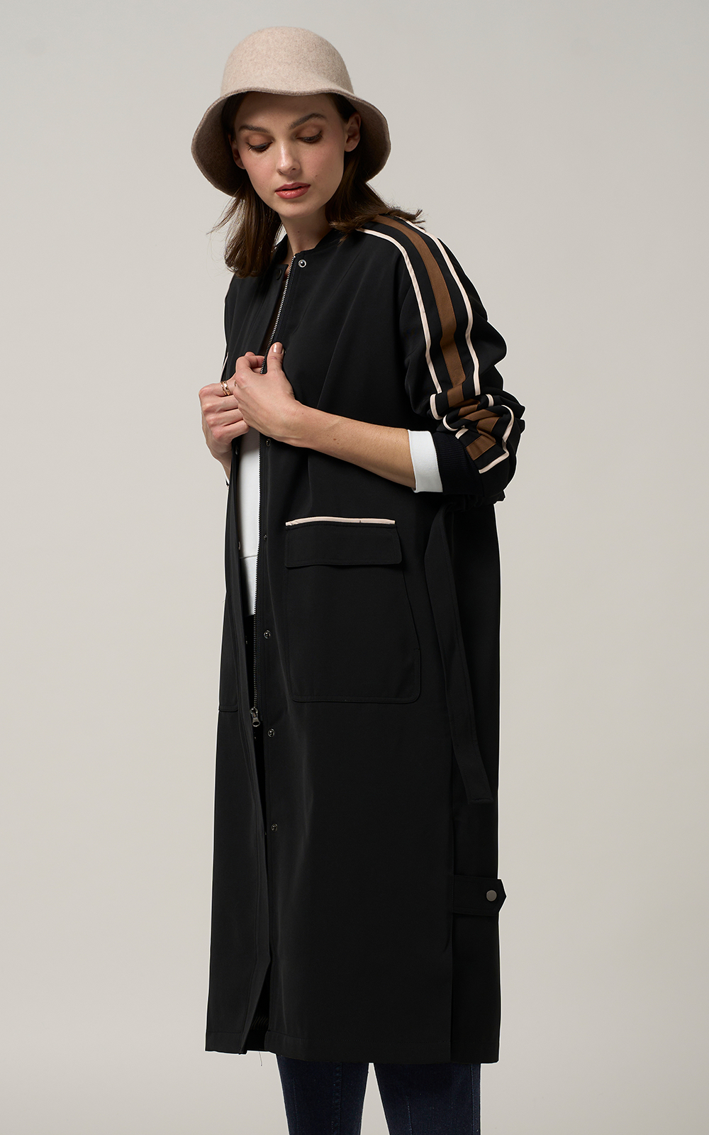 Cipher Coat – Zebrano | Designer Clothing NZ
