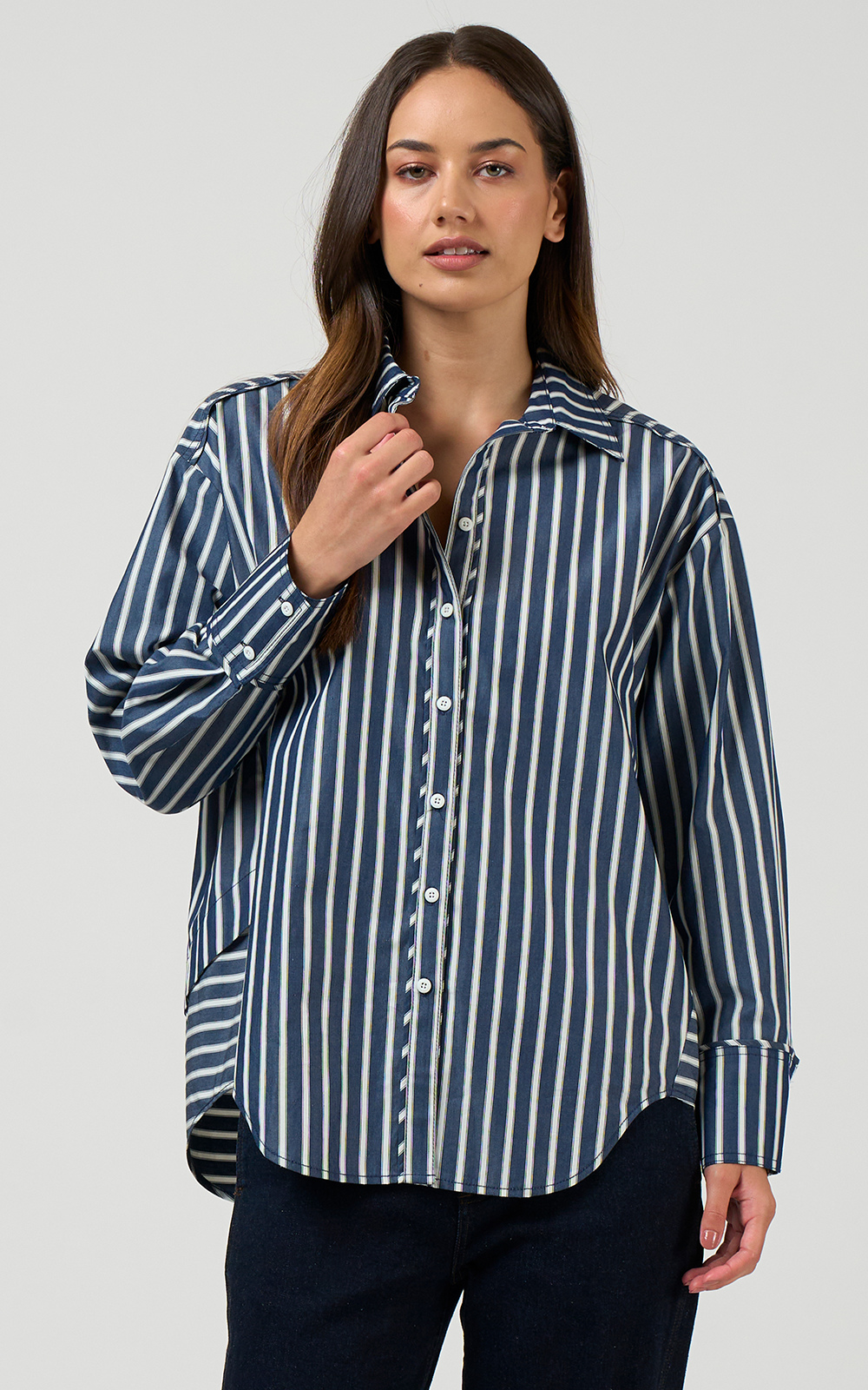 Direction Stripe Shirt product photo.