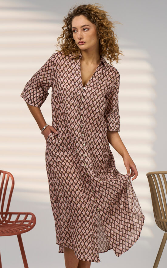 Double Up Shirt Dress product photo.