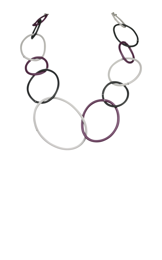 Linked Thin Loop Necklace product photo.